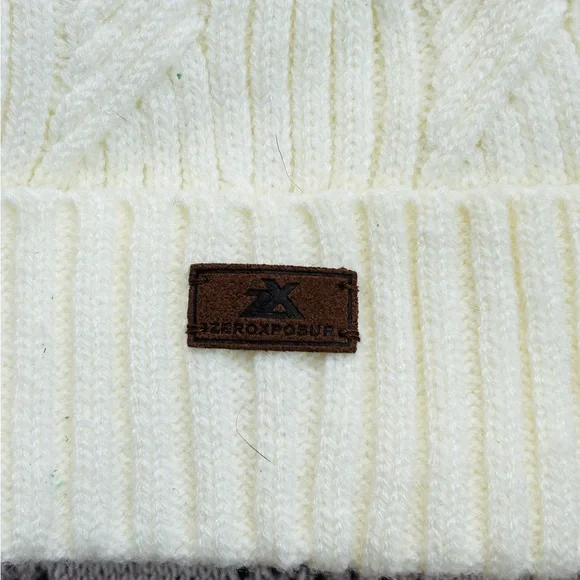 ZeroXposur Cream Knit Hat Pom Pom - Picture 3 of 7